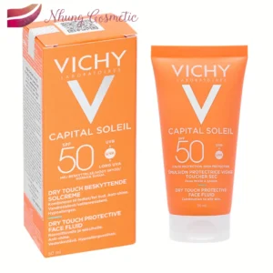 Kem Chống Nắng Vichy Thoáng Nhẹ Không Bóng Dầu SPF 50 - Capital Soleil Dry Touch Protective Face Fluid SPF50 UVB+UVA (50ml)